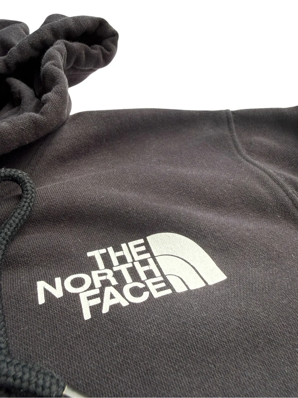 The North Face Black Pullover Hoodie with White Logo